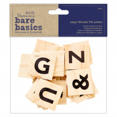 Papermania Bare Basics Big Wooden Tile Letters